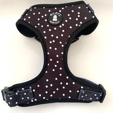 Load image into Gallery viewer, Adjustable Harness - Polka Dogs (Black)
