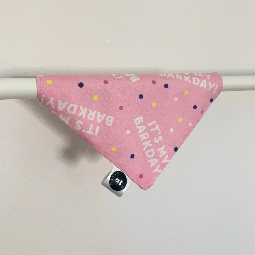 Barkday Bandana - Pink