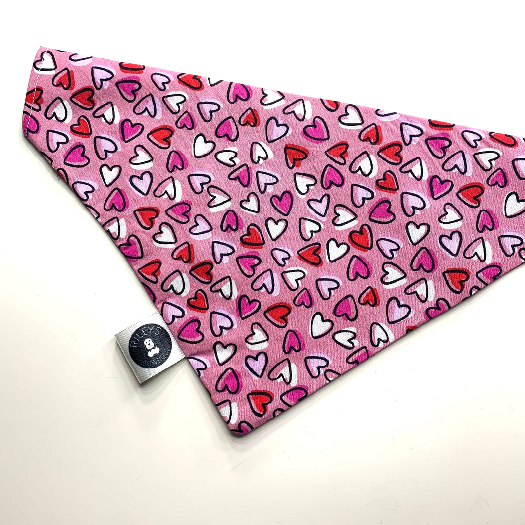 Valentines Bandana - Pretty Pink Love